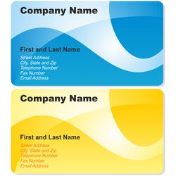 Vector For Free Use Blue And Yellow Business Cards Card Template