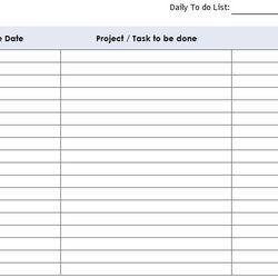 Fine Free Printable To Do List Templates Excel Word Best Collections Template Kb