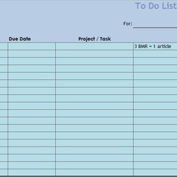 Matchless Free To Do List Template Excel Word Templates