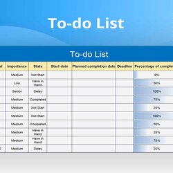 Super Excel Of Simple To Do List Free Templates