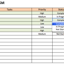 Magnificent To Do List Template Excel Task Templates Status Drop Lists Interactive Down