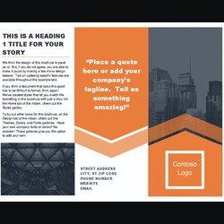 Legit Pamphlet Templates For Word Brochure Template