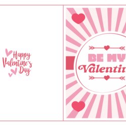 Fine Printable Card Template Valentine Day Templates Free