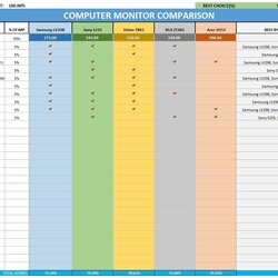 Exceptional Comparison Template Spreadsheet Excel Templates Graphs