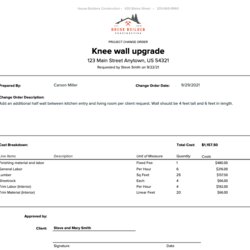 Very Good Free Construction Change Order Form For Excel Or Google Sheets Template