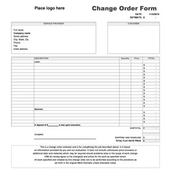 Free Change Order Templates Word Excel Contractor Template Scaled