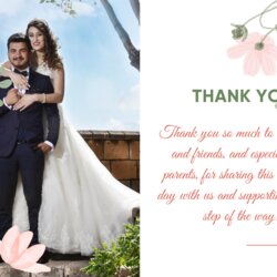 Wizard Wedding Thank You Card With Note And Photo