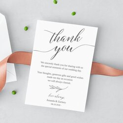Fine Template For Wedding Thank You Cards