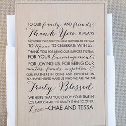 Capital Cute Thank You Note For Wedding Guests Expenses Unique Notes Favors Plaque