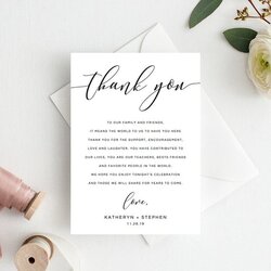 Sterling Thank You Note Template Wedding