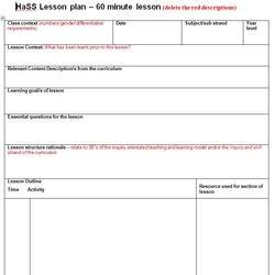Some Lesson And Unit Plans Template Plan