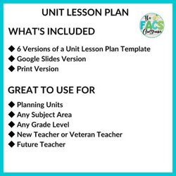 Superlative Unit Lesson Plan Template Editable Preview Original