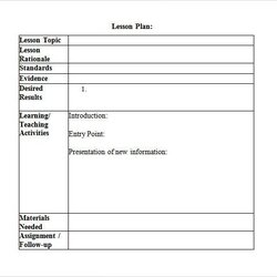 Excellent Unit Lesson Plan Template Doc Inspirational Sample