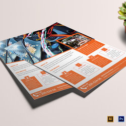 Skilled Computer Repair Flyer Design Template In Word Publisher Flyers