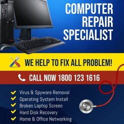 Perfect Computer Repair Specialist Services Flyers Salvage