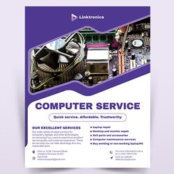 Terrific Computer Repair Services Flyer Template In Flyers