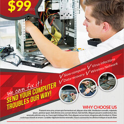 Splendid Free Best Computer Repair Flyer Templates In Ms Word Awesome Template