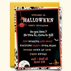 Halloween Invitation Templates Free Sample Example Format Party