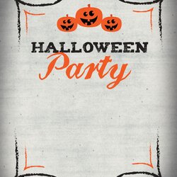 Matchless Halloween Party Free Printable Invitation Invitations Templates Template Birthday Word Wedding
