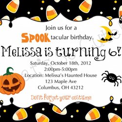 Terrific Free Printable Halloween Birthday Party Invitations Wording Invites Template