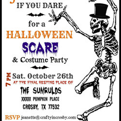 Preeminent Crafty In Crosby Halloween Party Invitations With Template Invite Sample
