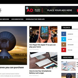 Best Free Responsive Blogger Templates Theme Blogging Top News Template