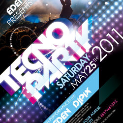 Tremendous Free Party Flyer Template By On Techno