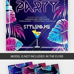 Swell Club Party Free Flyer Template Download Preview