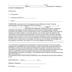 Eminent Printable Sample Liability Release Form Template Resume Samples