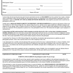Fantastic Free Release Of Liability Forms Waiver Form