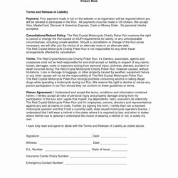 Liability Form Template Free Awesome Release Sample Waiver Poker Forms Accident