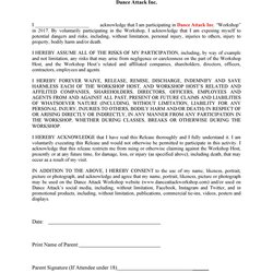 Superior Free Release Of Liability Forms Waiver Form