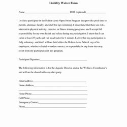 The Highest Quality Liability Release Forms Template Awesome Form Waiver Trainer Training Participation