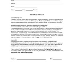 Worthy Free Release Of Liability Forms Waiver Form