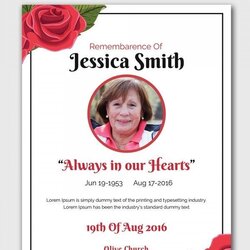 Funeral Invitation Template Free In Wording