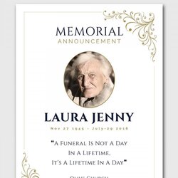 Marvelous Funeral Invitation Templates Free Sample Example Format Announcement Memorial Template Death