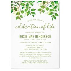 Wonderful Funeral Invitation Templates In Word Publisher Pages Memorial Celebration Life Nature Template