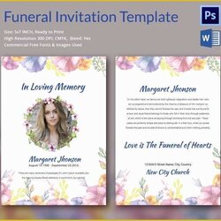 Fine Funeral Invitation Template Free Download Of Sample Templates Example Word Documents In
