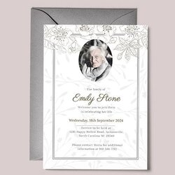 Legit Funeral Ceremony Invitation Template In Illustrator Pages Announcement Invitations Examples Templates