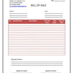 Swell Bill Of Sale Template Professional Word Templates