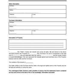 Fantastic Free Printable Bill Of Sale Templates Example Form