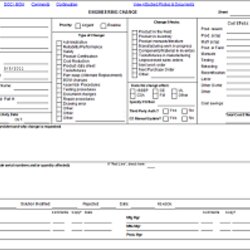 Manufacturing And Engineering Change Order Form Software Notification Work Template Forms Sample Construction