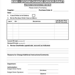 Engineering Change Order Template Form Draft