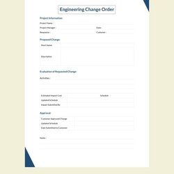 Terrific How To Create Change Order Templates Download Template Engineering Free