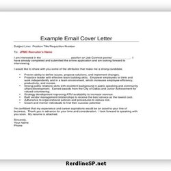Super Email Cover Letter Format