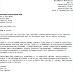 Email Cover Letter Sample Template