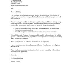 Eminent Cover Letter Job Application Email Sample Samples