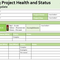 Eminent Project Weekly Status Report Template Free Version
