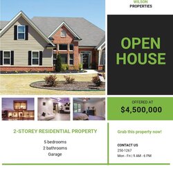 Free Open House Flyer Template Word Promotion