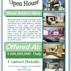 Wonderful Sample Open House Flyer Template Formal Word Templates Business Flyers Brochure Mortgage Estate
